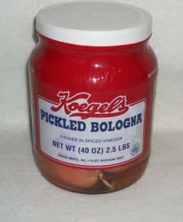Koegels Pickled Ring Bologna 2 5lb Jar Made in Michigan