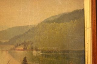   AMERICAN LANDSCAPE PAINTING LAKE GEORGE NEW YORK FROM BOLTON LANDING