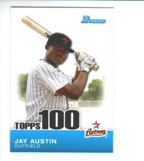 2010 bowman topps 100 # tp81 jay austin astros