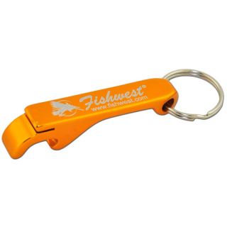   Fly Fishing Guide Edition Bottle Can Opener Key Chain Orange