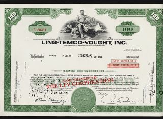 Ling Temco Vought Inc Now The LTV Corporation 100SH issued to Pershing 