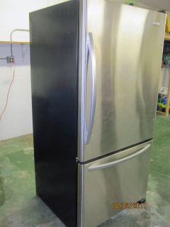Stainless Bottom Freezer Refrigerator, Whirlpool GB2SHDXTS, USED 3 MOS 