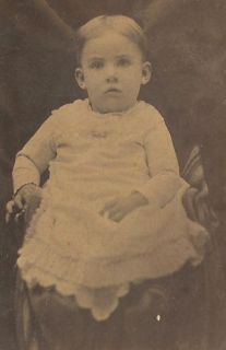   Photo Adorable Little Victorian Baby Boy Seated Hidden Mother