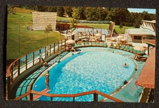 1969 Swimsuit Babe Pool Boyne Mountain Lodge Boyne MI