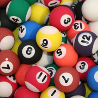 Billiard Pool Style Rubber Bouncy Balls Fun Gift Party Favors