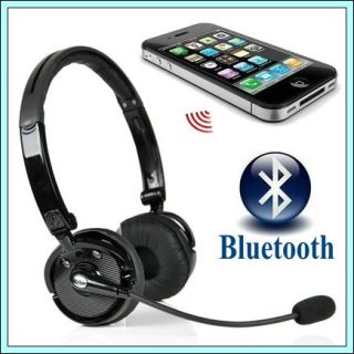 Stereo Bluetooth Headset Boom Mic Wireless Headphone for Samsung 