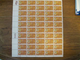   Sheet 6 Cent Scot 1357 Daniel Boone 1737 50 Stamps Face $3 00