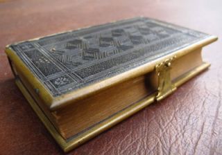   American Minature Leather Common Prayer Book Brass Clasps Edges