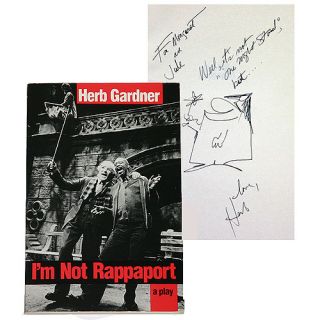 Broadway Herb Gardner Signed IM not Rappaport Script