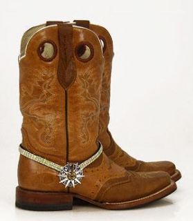   AB Rhinestone Spur Rowel Boot Jewelry by Hill Country Girls