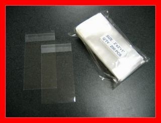 1000 2x3 Clear Resealable Cellophane Poly Bopp Bags 2 x 3