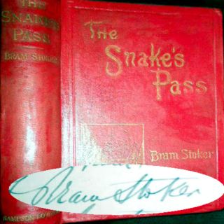 1890 The Snakes Pass Signed Bram Stoker 1st Edition Dracula Ireland 