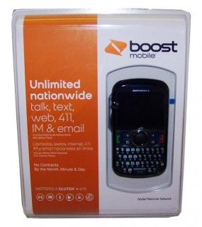Motorola Clutch I475 Boost Mobile Cell Phone With A Camera Walkie 