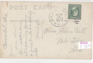 Wi Boscobel Real Photo Town View mailed 1911 M21248