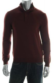 Boss Hugo Boss New Mens Pullover Sweater Red Ribbed Trim M