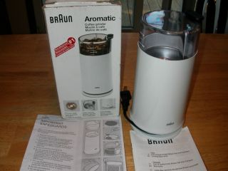 Braun Aromatic Coffee Spice Grinder KSM2 with Instructions Hidden Cord 