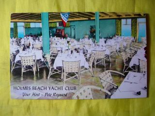 1970s Holmes Beach Yacht Club Restaurant Anna Maria Island FL Unused 