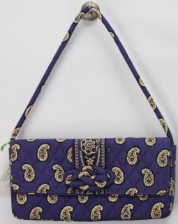 Vera Bradley Knot Just A Clutch Cotton Handbag Simply Violet NEW