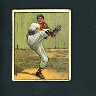 1950 Bowman Baseball 19 Warren Spahn Boston Braves