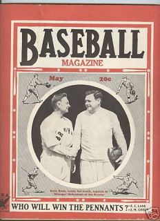 Babe Ruth Boston Braves 1935 Baseball Magazine May