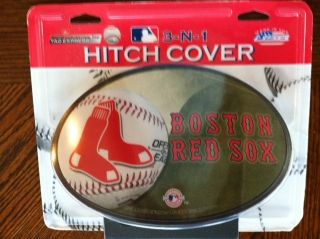 Boston Red Sox Hitch Cover 3 N 1 Brand New Grill Back or Trailer Hitch 