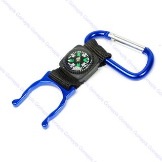 Carabiner Water Holder Bottle Clip Strap with Compass