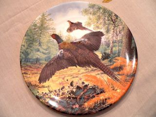 Pheasants in Flight by Derek Braithwaite Collector Plate Royal Grafton 