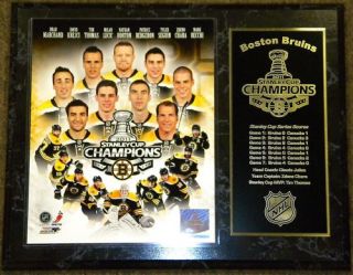 Boston Bruins 2011 Stanley Cup Champions 12x15 Plaque