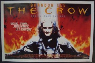 The Crow Movie Poster Brandon Lee Darker Than The Bat