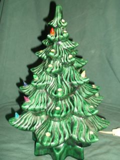 vintage green ceramic christmas tree in Artificial Trees