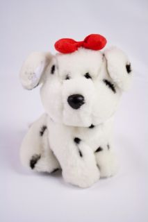   Spottie Dalmatian Dottie Puppy Dog Baby Rattle Plush 6 Red Bow