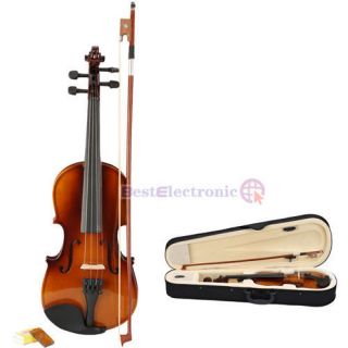 Natural Acoustic Violin Case Bow Rosin 1 2 Size