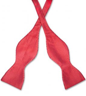 Antonio Ricci Self Tie Bow Tie Solid Red Color Mens Bowtie