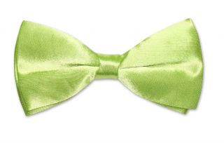 BOWTIE Solid LIME GREEN Color Mens Bow Tie for Tuxedo or Suit