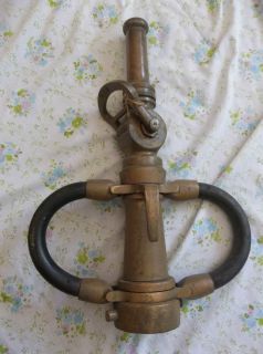 Antique Alfco Fire Hose Nozzle Brass Firefighting Historical 