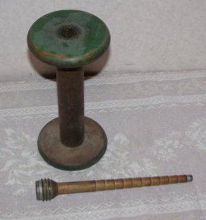 this lot of 2 vintage wooden spools spindles are gently used and in