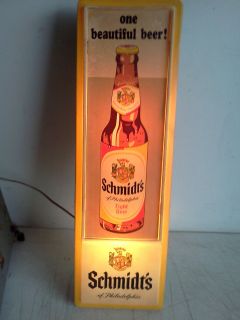 Vintage Schmidts Lighted Beer Sign 21Tall Works and Looks Fantastic 