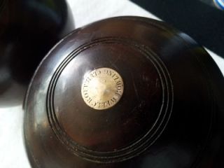   Wellcroft Bowling Club Lignum Vitae Presentation Bowls 1839 Silver