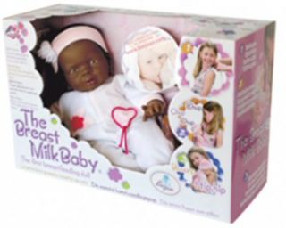   Berjuan Breast Milk Breastfeeding Baby Nursing Black Doll Jessica NEW