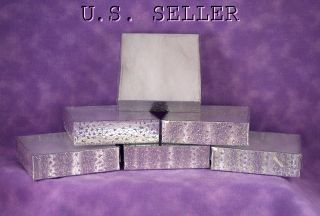 inch clear top silver gift boxes 12 qty