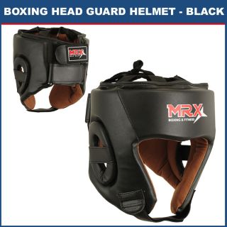 Boxing Head Guard Kick Boxing Protection Headgear Black