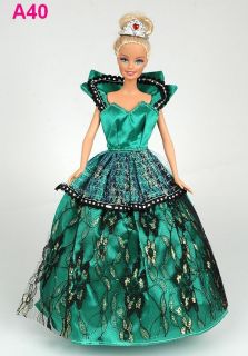 New fashion handmade Wedding Clothes Party Dresses Gown for Barbie 