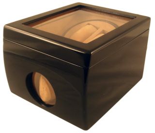 Dual 2 1 Black Watch Winder Box DC AC Battery Operated