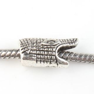   Crocodile Head Charms Alloy Beads Fit European Bracelets 16mm