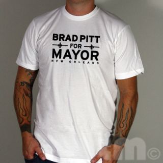 Brad Pitt for Mayor Nola American Apparel 2001 T Shirt