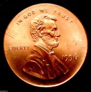 RARE 1996 RB Lincoln Cent Penny Error Bradstruck and Doubled Struck 