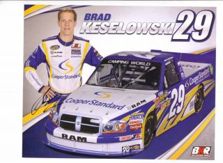 Brad Keselowski Signed 2012 NASCAR Postcard Autographed