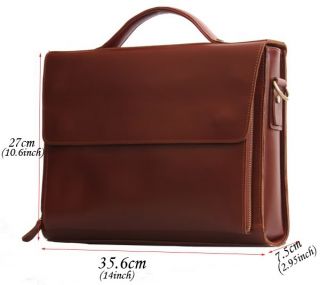   Thick leather Messenger Briefcases 13.1 laptop Bags Business Cases