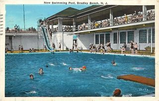 NJ Bradley Beach New Swimming Pool Slide R53591