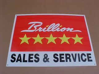 Brillion Five Star Sales & Service Farm Equipment Advertising Sign 